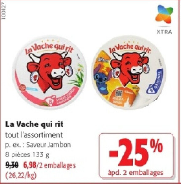 La Vache qui rit Saveur Jambon 8 pièces 133 g