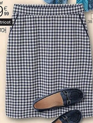 Rok in milanotricot met jacquard