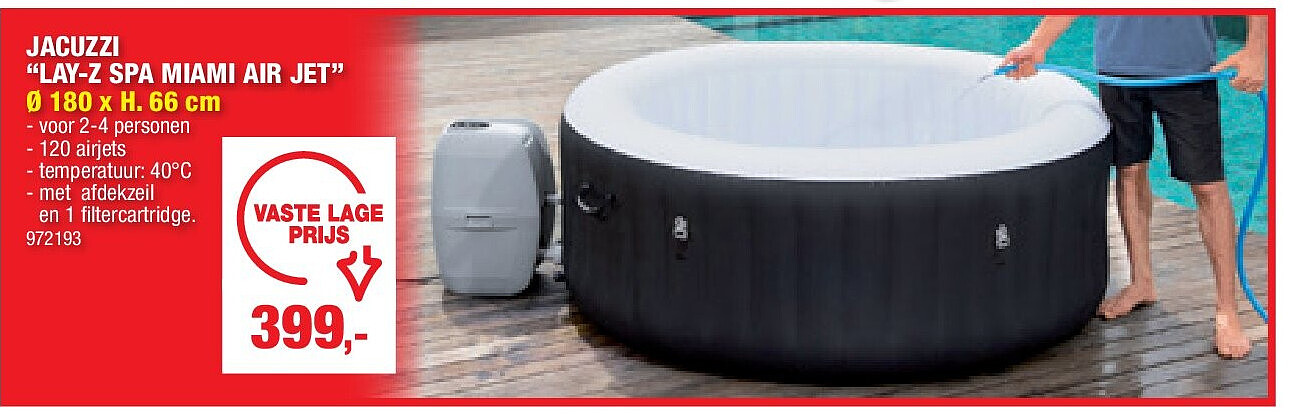 JACUZZI “LAY-Z SPA MIAMI AIR JET” Ø 180 x H. 66 cm