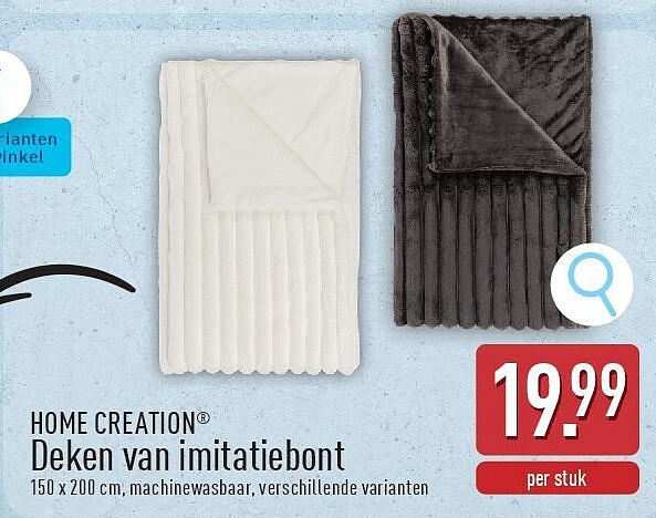 HOME CREATION® Deken van imitatiebont