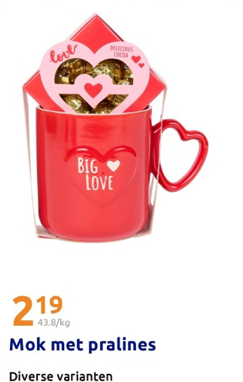 Mok met pralines