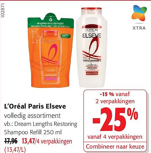 L’Oréal Paris Elseve Dream Lengths Restoring Shampoo Refill 250 ml