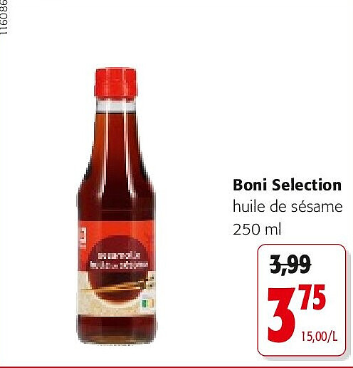 Boni Selection huile de sésame 250 m