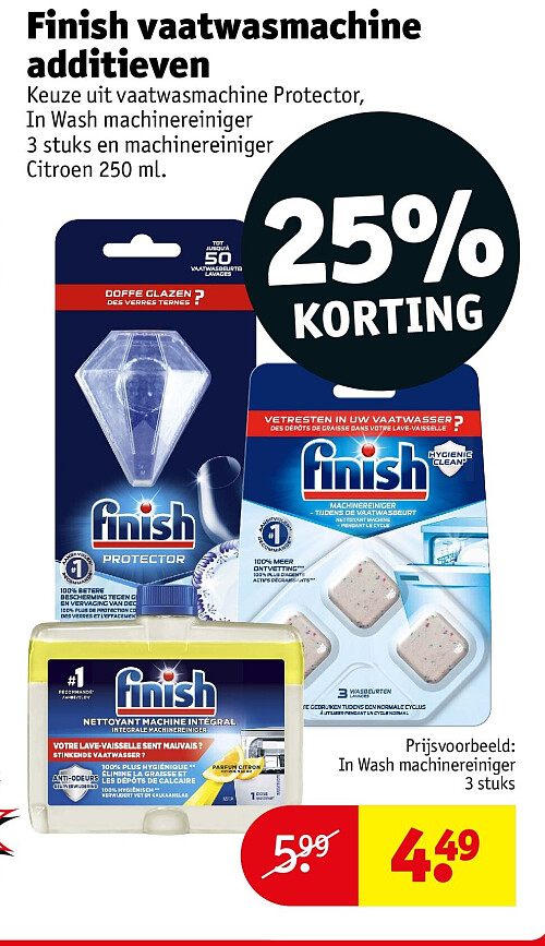 Finish vaatwasmachine additieven