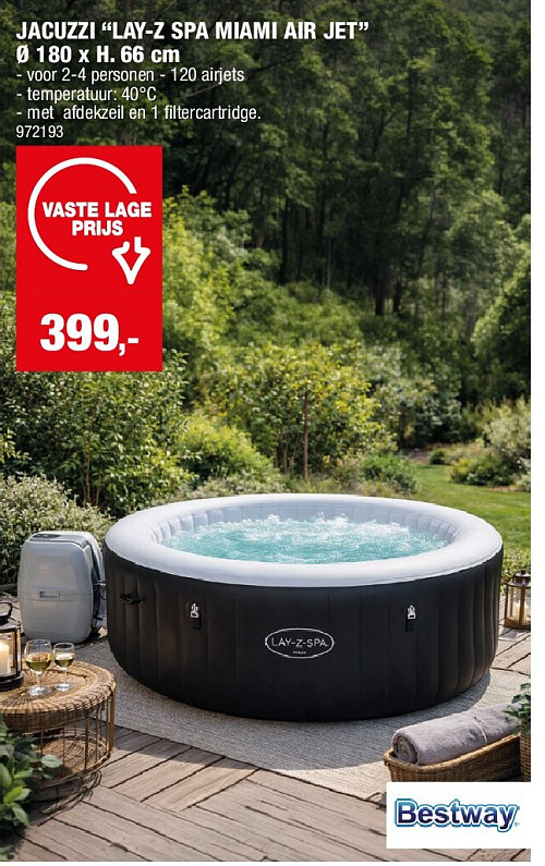 JACUZZI “LAY-Z SPA MIAMI AIR JET” Ø 180 x H. 66 cm