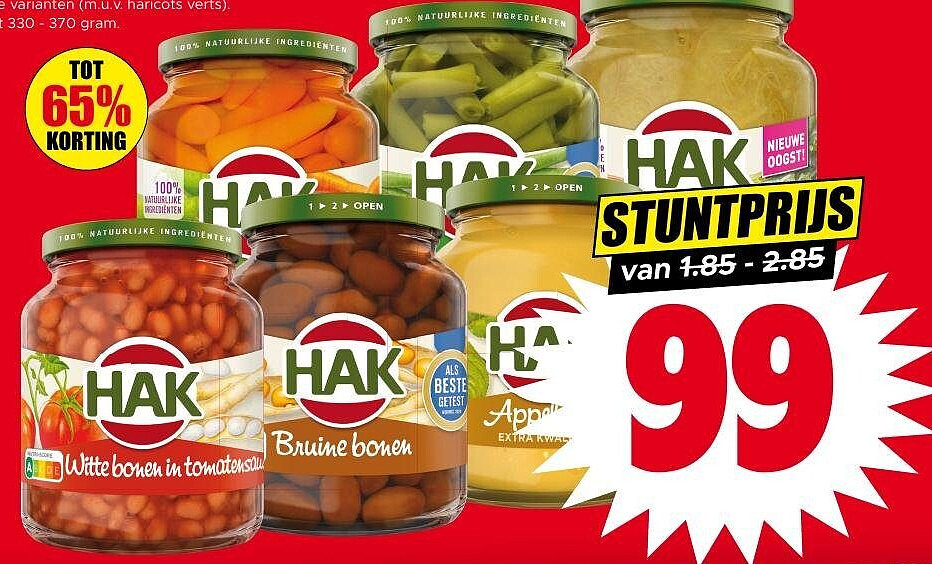 Hak groente of appelmoes