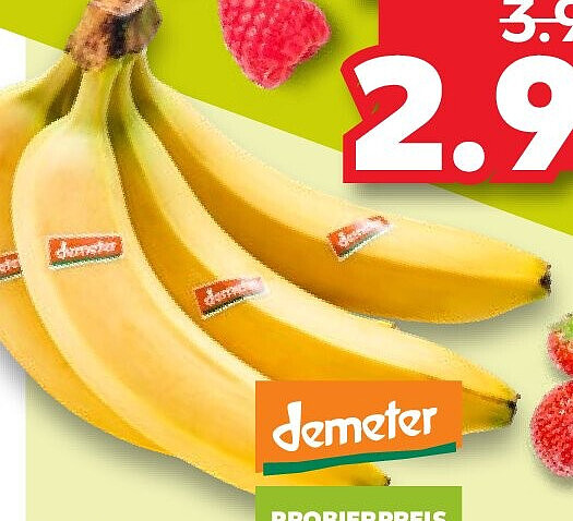 Demeter dominikanische/ecuadorianische Bananen, lose