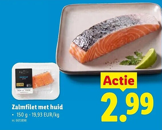Zalmfilet met huid