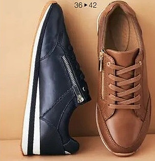 Sneaker met gekartelde afwerking