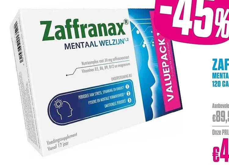 ZAFFRANAX MENTAAL WELZIJN 120 CAPSULES