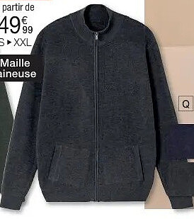Gilet zippé Thermolactyl en maille texturée
