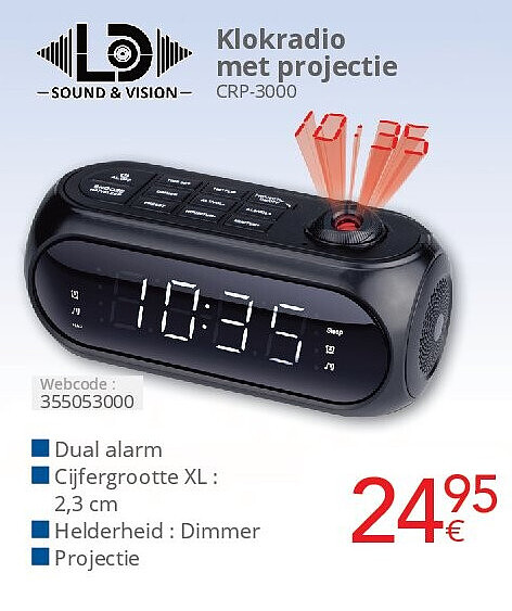 Klokradio met projectie CRP-3000