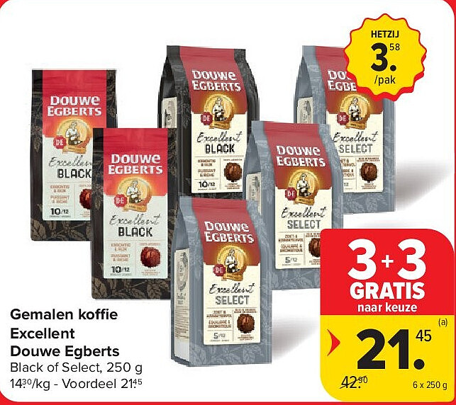 Gemalen koffie Excellent Douwe Egberts