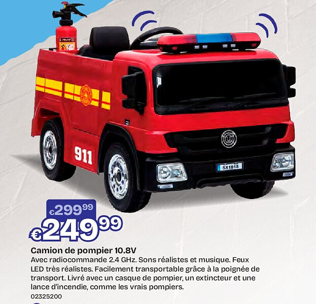 Camion de pompier 10.8V