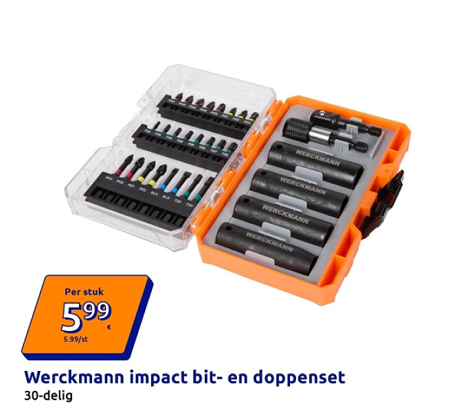 Werckmann impact bit- en doppenset