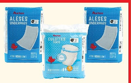 Gamme incontinence Auchan