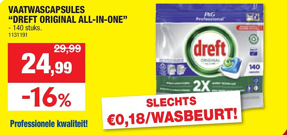 VAATWASCAPSULES “DREFT ORIGINAL ALL-IN-ONE”
