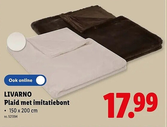 Plaid met imitatiebont