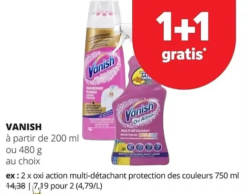 VANISH à partir de 200 ml