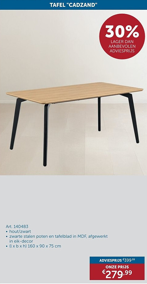 TAFEL "CADZAND"