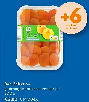 Boni Selection gedroogde abrikozen zonder pit 200 g