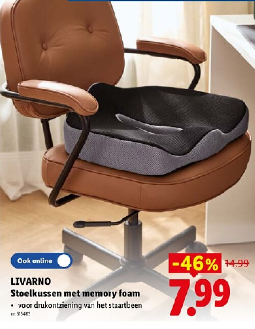 Stoelkussen met memory foam