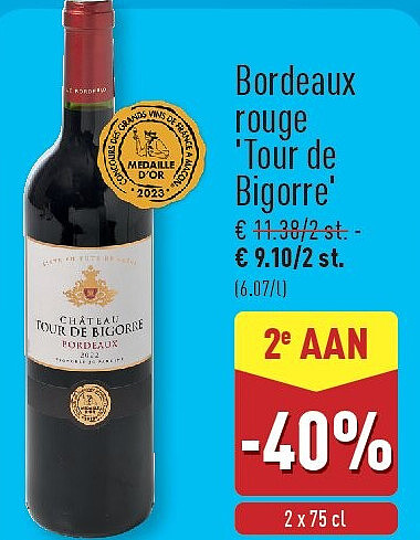 Bordeaux rouge 'Tour de Bigorre'