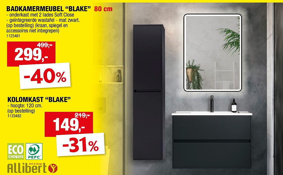 BADKAMERMEUBEL “BLAKE” 80 cm