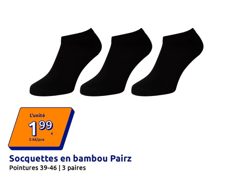 Socquettes en bambou Pairz
