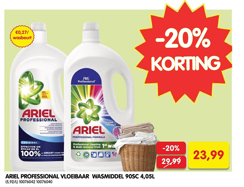 ARIEL PROFESSIONAL VLOEIBAAR WASMIDDEL 90SC 4,05L