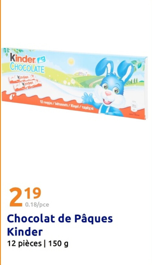 Chocolat de Pâques Kinder
