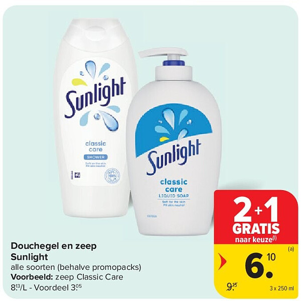 Douchegel en zeep Sunlight