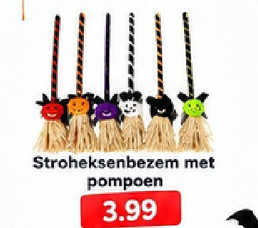 Stroheksenbezem met pompoen