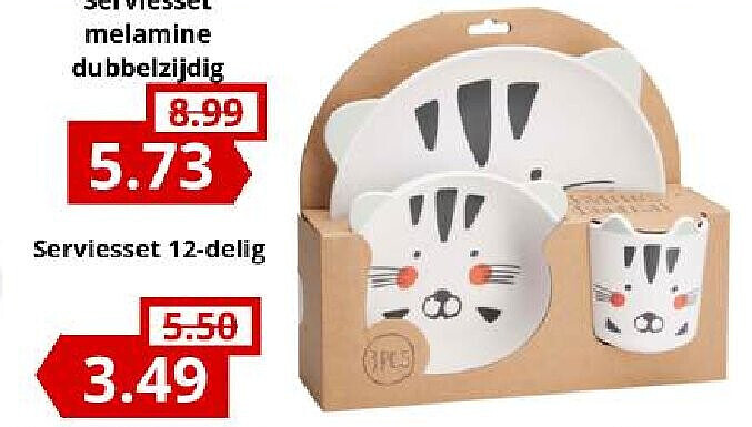 Serviesset melamine dubbelzijdig