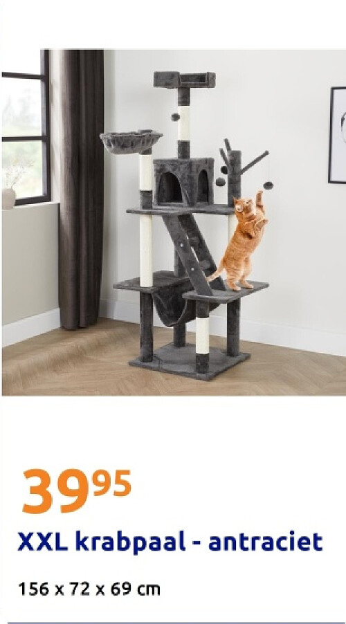 XXL krabpaal - antraciet