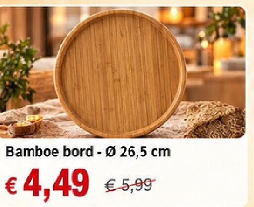Bamboe bord - Ø 26,5 cm