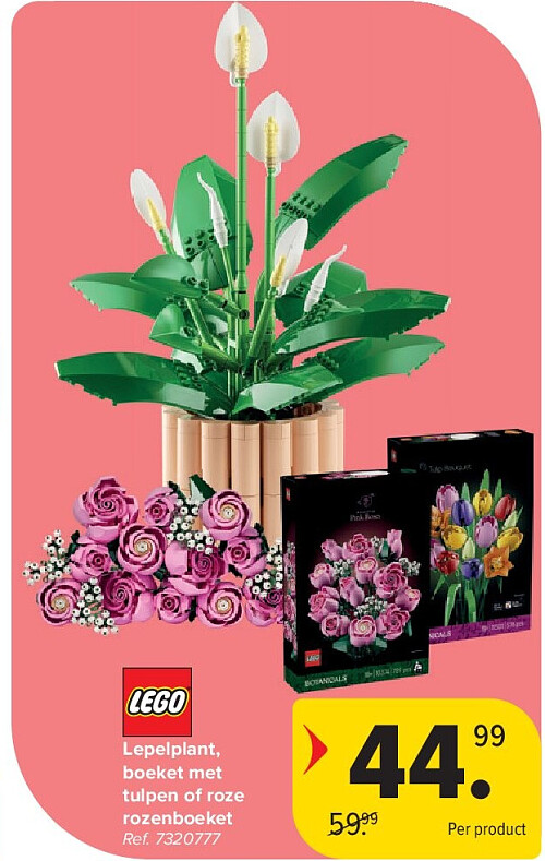 Lepelplant, boeket met tulpen of roze rozenboeket