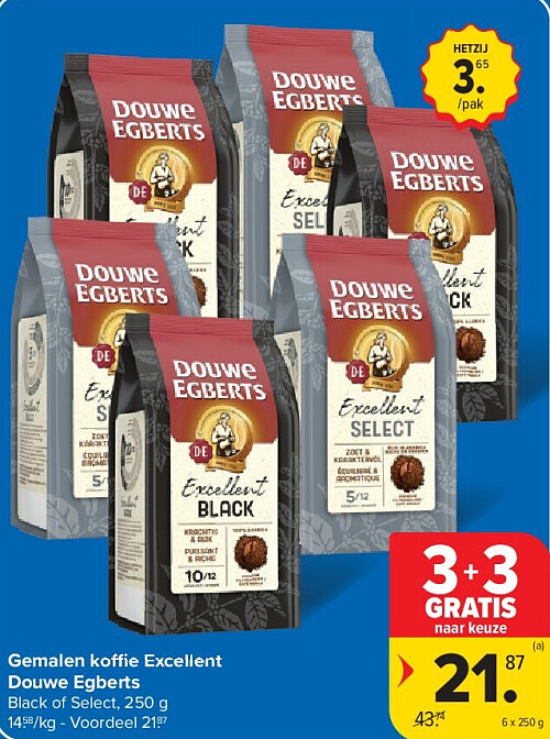 Gemalen koffie Excellent Douwe Egberts