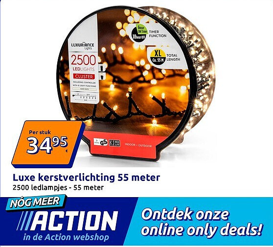 Luxe kerstverlichting 55 meter