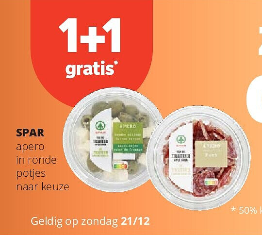 SPAR apero in ronde potjes naar keuze