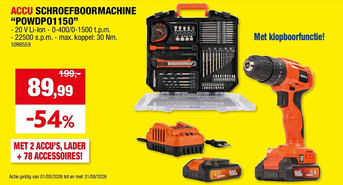 ACCU SCHROEFBOORMACHINE “POWDPO1150”