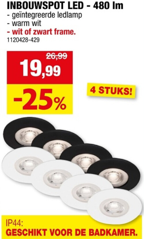 INBOUWSPOT LED - 480 Im