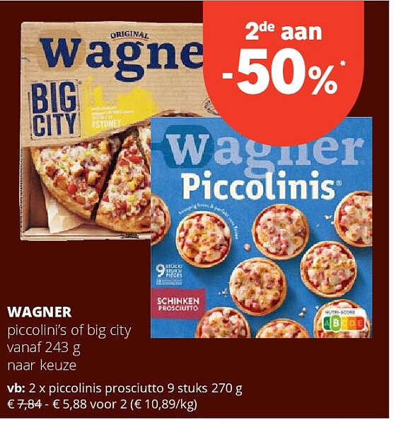 WAGNER piccolinis prosciutto 9 stuks 270 g