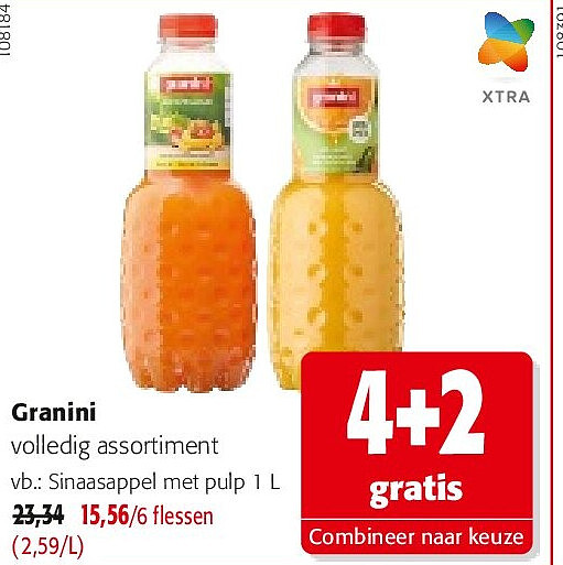 Granini Sinaasappel met pulp 1 L