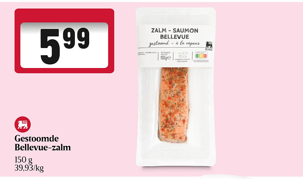 Gestoomde Bellevue-zalm