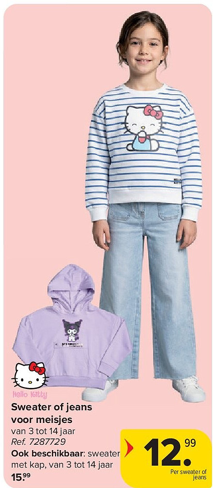 Sweater of jeans voor meisjes