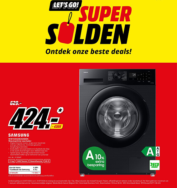 Samsung WW1UDG5B25ABEN Wasmachine voorlader