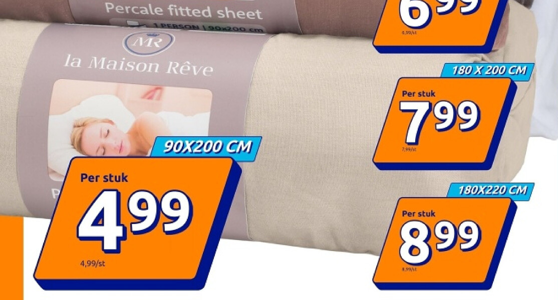 La Maison Rêve percale hoeslaken 180 X 200 СМ