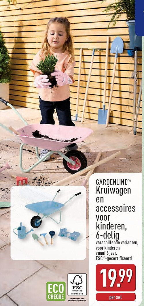 Kruiwagen en accessoires voor kinderen, 6-delig