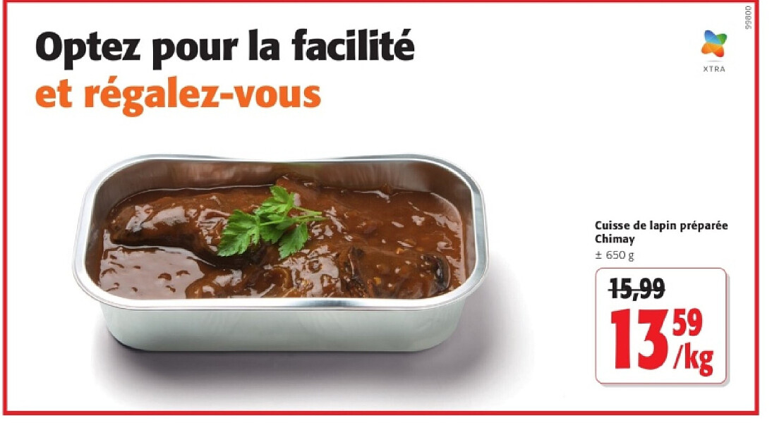 Cuisse de lapin préparée Chimay